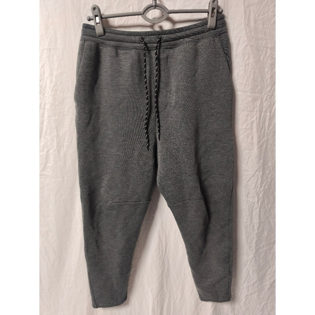 GU ACTIVE ダブルフェイステーパードパンツ GA グレー メンズ M拍卖