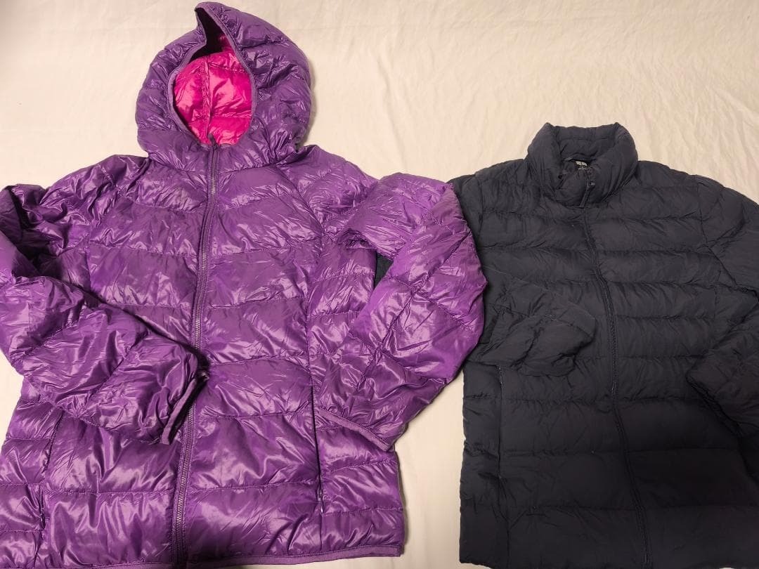 ユニクロ ダウンジャケット アウター 2枚セット レディース L拍卖