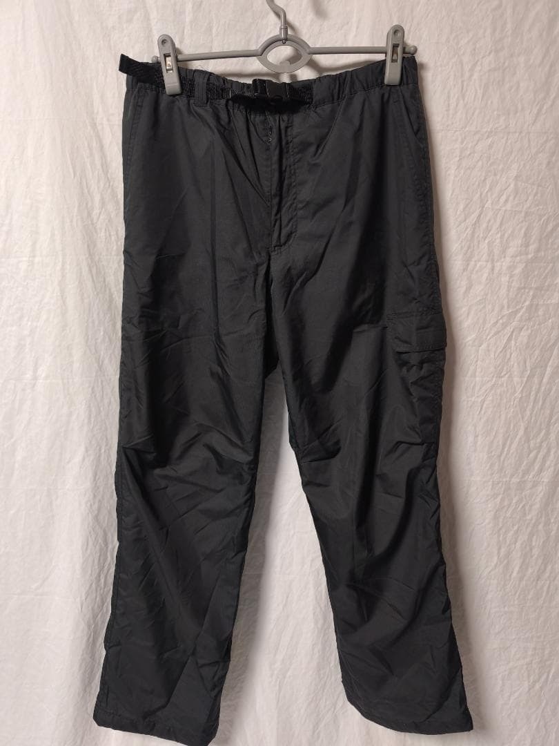 オールド ユニクロ カーゴパンツ 中綿パンツ 暖パン 黒 メンズ M拍卖