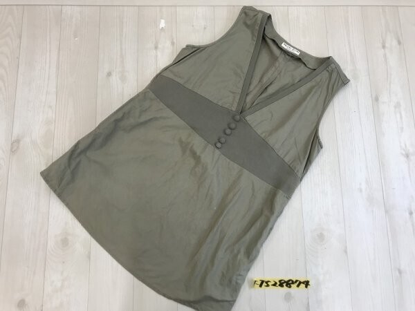 MICHEL KLEIN ミッシェルクラン レディース ジャンパースカート ワンピース M カーキグリーン拍卖