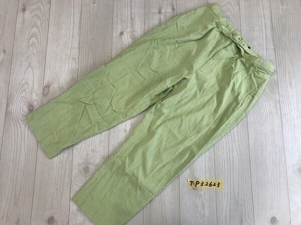 MACPHEE マカフィー レディース 日本製 クロップドパンツ 38 黄緑拍卖