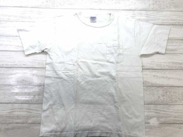 USA製 チャンピオン Champion T1011 アメカジ スポーツ ヘビーウェイト 胸ポケット 無地 ポケT 半袖Tシャツ メンズ コットン100% M 白拍卖