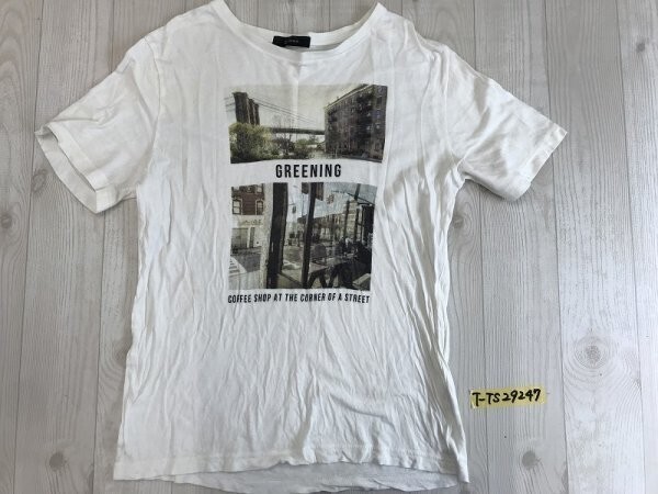 RAGEBLUE レイジブルー メンズ フォトプリント 半袖Tシャツ L 白拍卖