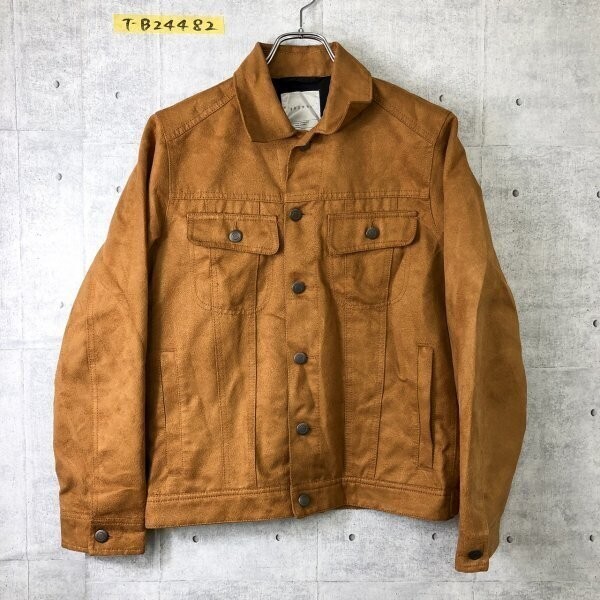 BROWNY WEGO ウィゴー メンズ 裏起毛 スエード調 ジャケット M キャメル拍卖