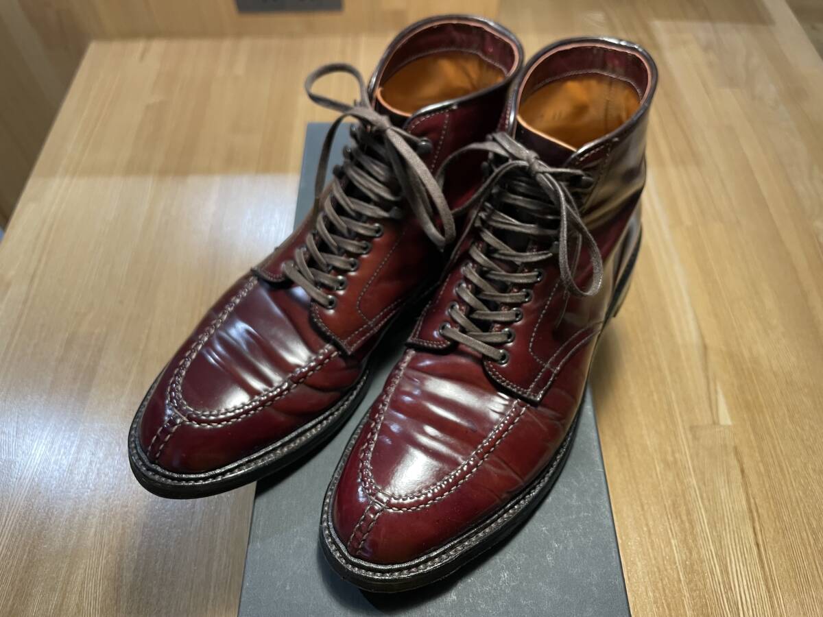ALDENオールデンバーガンディタンカーブーツ品番4020HC サイズ8D(26センチ相当)レザーソール別注モデルハーフコマンドソール拍卖