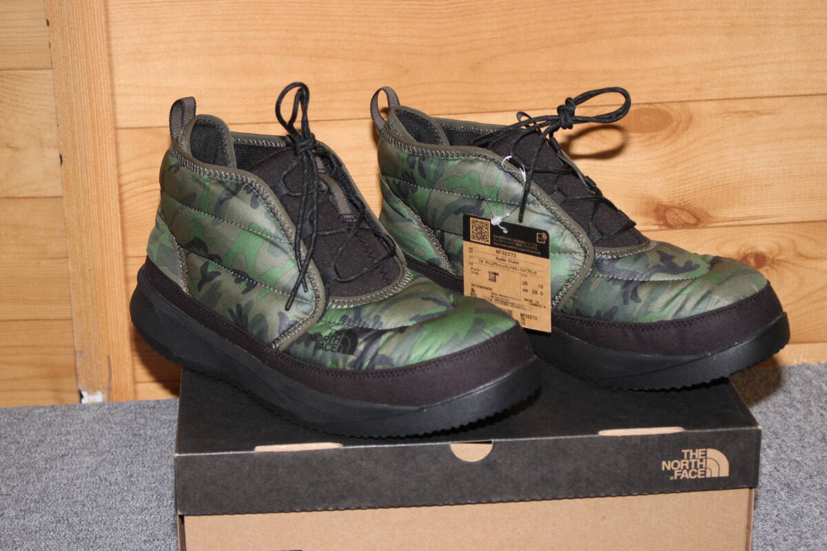 未使用 28㎝ 迷彩カモフラ ノースフェイス Nuptse Chukka ヌプシ チャッカ 撥水シューズ ブーツ NF02273 送料無料即決拍卖