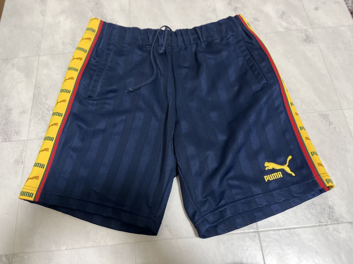 プーマ PUMA ハーフパンツ ネイビー イエロー 76サイズ サッカー 拍卖