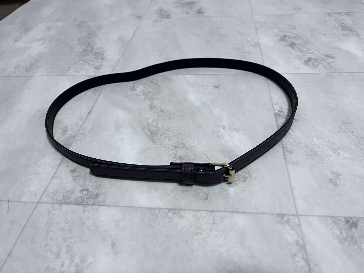 未使用 茶色 ブラウン 細ベルト レディース ゴールド拍卖