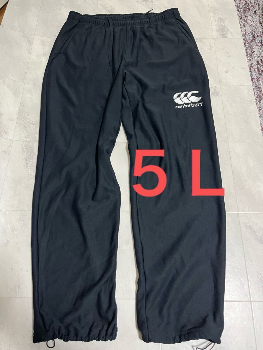 美品 メンズ 5L canterbury カンタベリー ラグビー 裏起毛 スウェットパンツ ブラック 黒 ロゴ刺繍拍卖