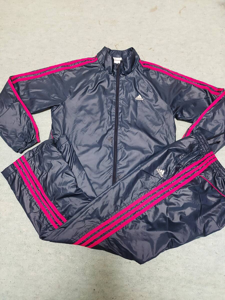 アディダス ウィンドブレーカー上下セット Lサイズ 女性用 美品拍卖