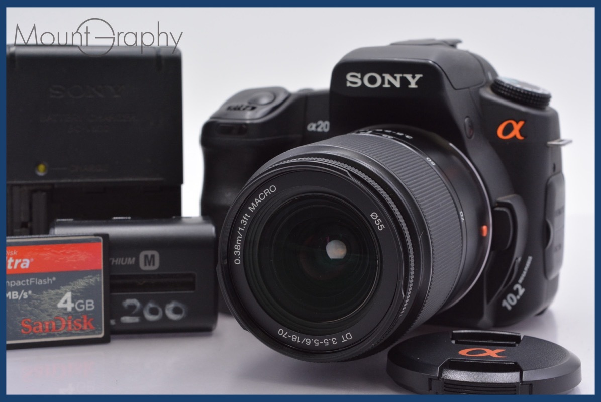 ★極上美品★ ソニー SONY α200 + SONY DT 18-70mm F3.5-5.6 MACRO 前キャップ、バッテリー、充電器付属 ★完動★同梱可 #am47拍卖