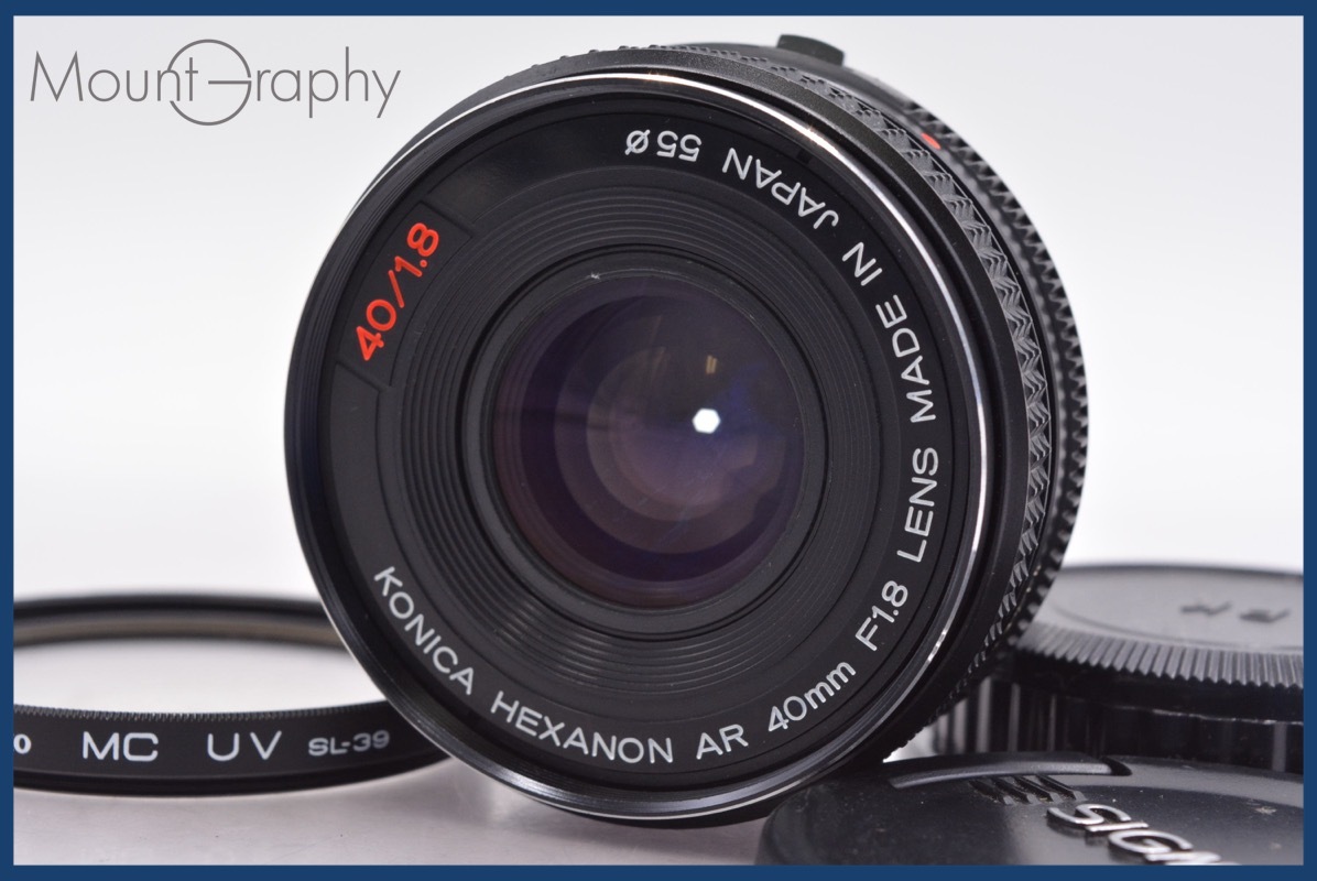 コニカ KONICA HEXANON AR 40mm F1.8 前後キャップ&レンズフィルター付 ★完動★同梱可 #am992拍卖