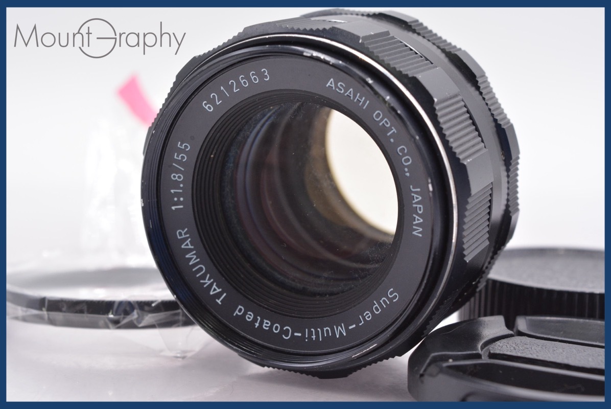 ペンタックス PENTAX Super-Multi-Coated TAKUMAR 55mm F1.8 前後キャップ&レンズフィルター付 ★完動★同梱可 #am1158拍卖