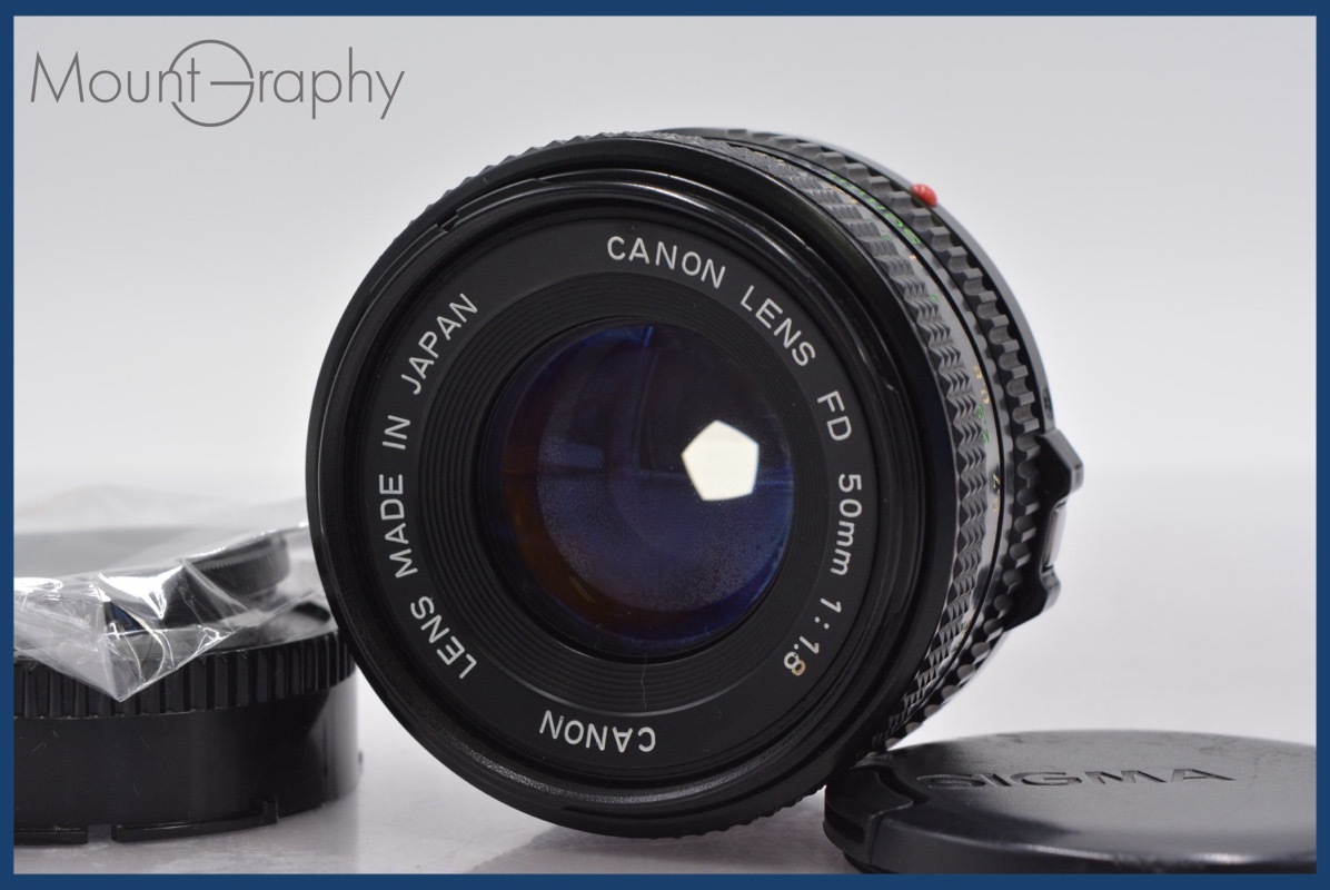 ★良品★ キヤノン Canon FD 50mm F1.8 前後キャップ&レンズフィルター付 ★完動★同梱可 #am883拍卖