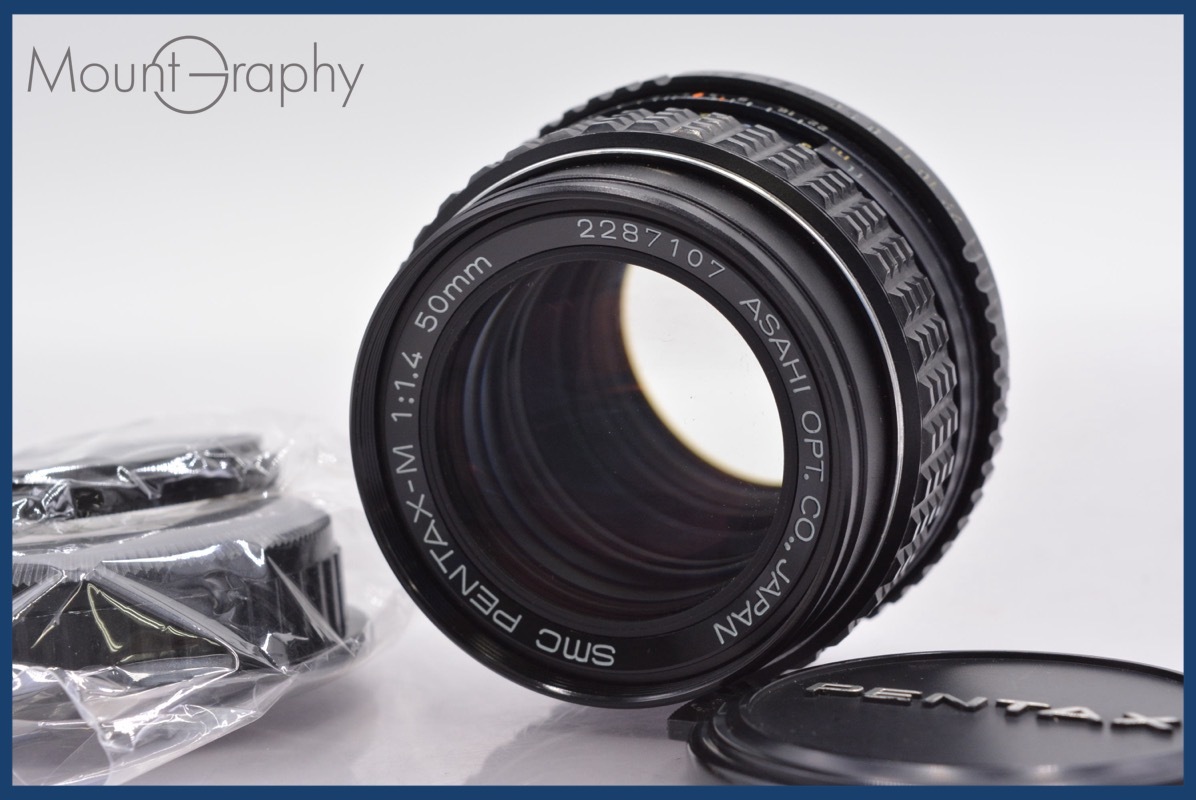 ★極上美品★ ペンタックス PENTAX SMC PENTAX-M 50mm F1.4 前後キャップ&レンズフィルター付 ★完動★同梱可 #mj5464拍卖