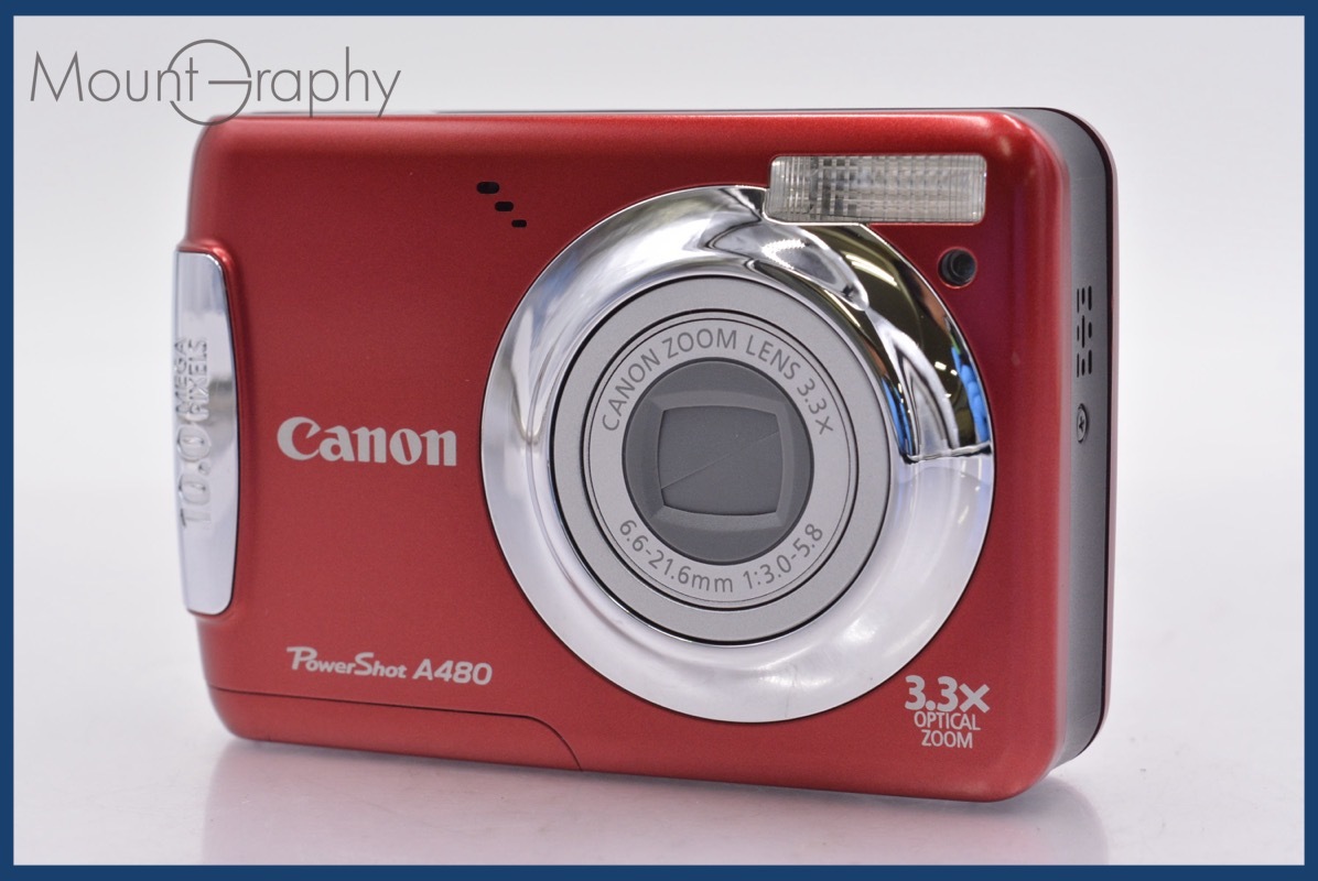 ★極上美品★ キヤノン Canon PowerShot A480 3.3x 単三電池仕様 ★完動★同梱可 #am512拍卖