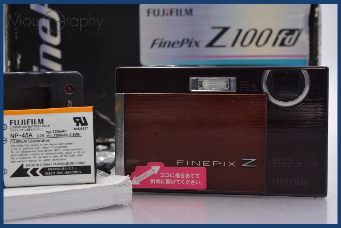 富士フィルム FUJIFILM FinePix Z100fd 5x 元箱、バッテリー、充電器、取扱説明書付属 ★完動★同梱可 #mj5932拍卖