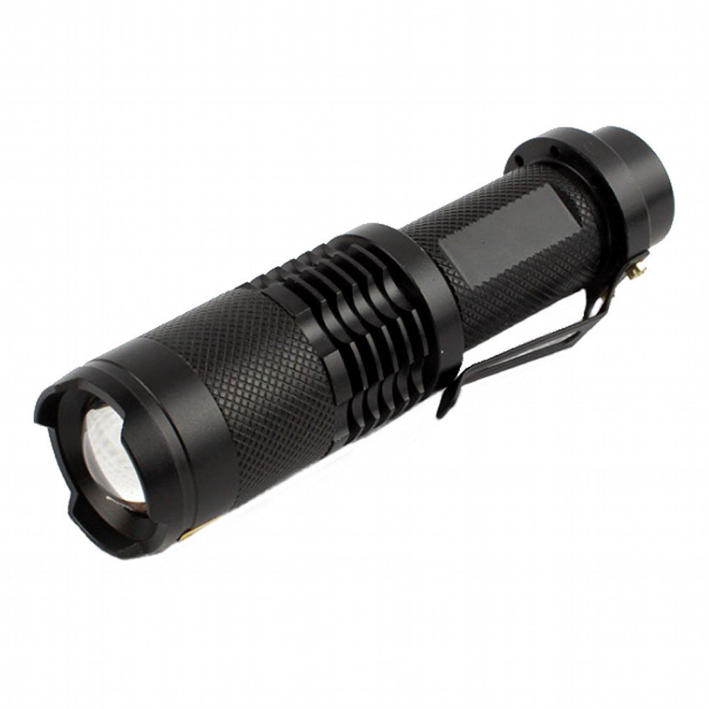 【vaps_7】CREE Q5 LED フォーカス コントロール 小型ハンディライト ブラック アウトドア 懐中電灯 送込拍卖