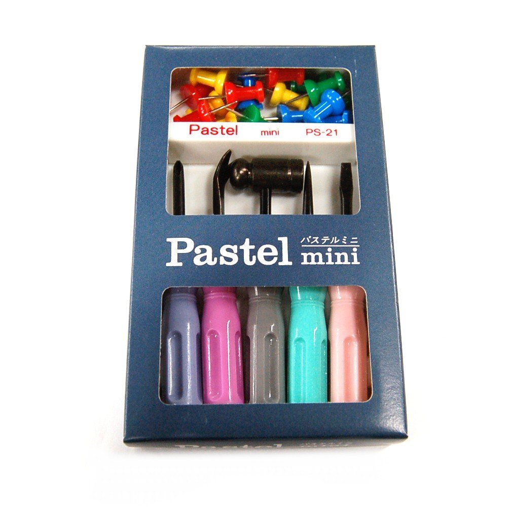 【vaps_2】パステルミニ プラスドライバー マイナスドライバー ピン抜き きり ハンマー 押しピン PS-2 送込拍卖