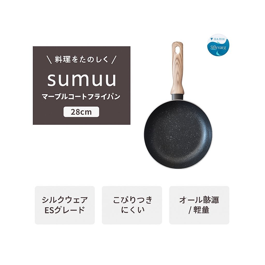 【vaps_3】MACROS マクロス MCK-160 マーブルコートフライパン 《28cm》浅型 アルミニウム合金 はり底 IH ガス直火対応 軽量 送込拍卖