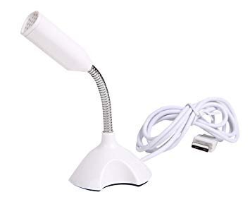 【vaps_3】USBマイクロフォン 《ホワイト》 スタンドマイク コンパクト USBマイク 360度 Skype メッセンジャー 送込拍卖