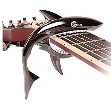 【vaps_4】ギター用 サメ形 カポタスト 《ブラック》 鮫 鮫型 シャーク カポ 送込拍卖