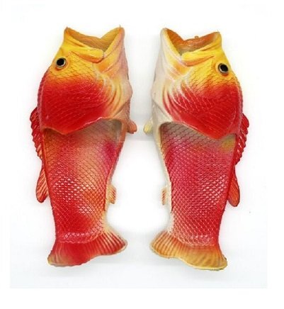 【vaps_7】ブラックバス スリッパ 《レッド》 魚 面白 おもしろ デザイン メンズ ビーチサンダル 送込拍卖