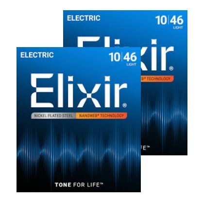 【vaps_2】Elixir エリクサー エレキギター弦 OPTIWEB Light .010-.046 #19052 2個セット 送込拍卖