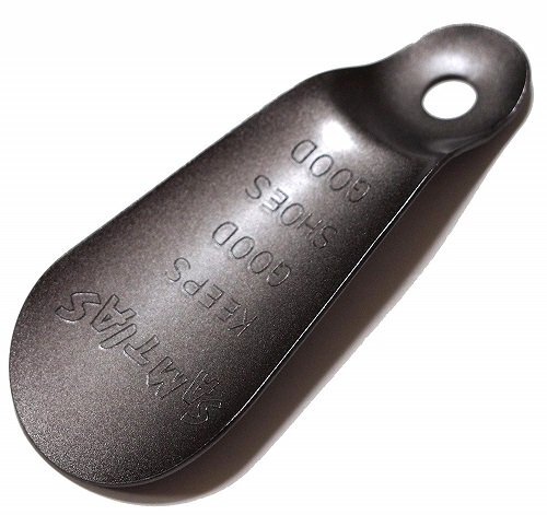 【vaps_7】SAMTIAS 真鍮 ハンド シューホーン 携帯 靴ベラ 《ホーニングブラック》 つや消し 送込拍卖