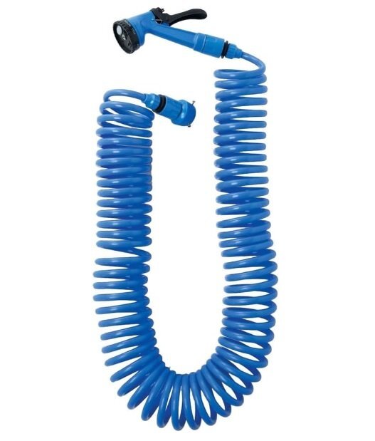 【vaps_7】トレードワン(Trade One) スーパースパイラルホース 15m ブルー 散水 水撒き ガーデニング 洗車 掃除 20527 送込拍卖