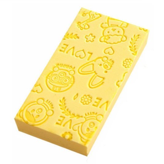 【vaps_2】子供用スポンジ 《イエロー》 ベビーバススポンジ 吸水性 赤ちゃん 大人 両用 お風呂用 送込拍卖