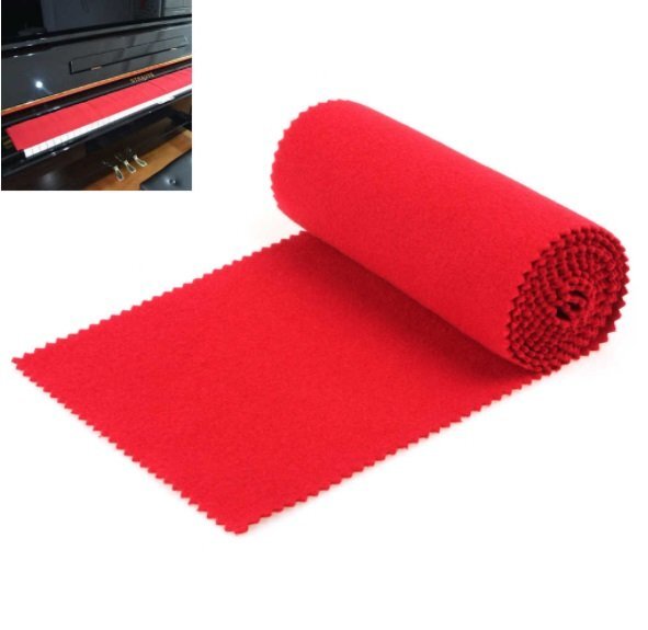 【vaps_7】ピアノ 鍵盤カバー キーカバー 《レッド》 フェルト 布 キーカバー 保護 布 ほこり 汚れ 防止 送込拍卖