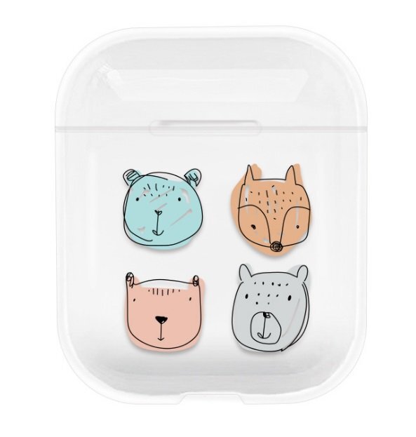 【vaps_3】AirPods クリアケース 《アニマル》 イヤホン 収納ケース 保護カバー 保護ケース 送込拍卖