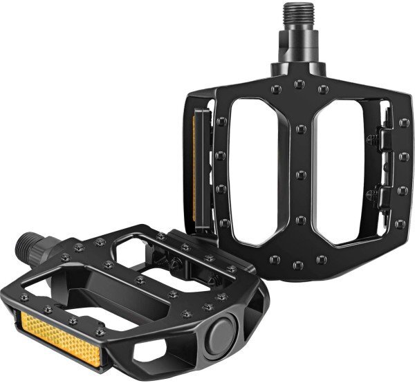 【vaps_4】自転車ペダル 《ブラック》 2個セット 軽量 アルミ合金 フラットペダル MTB マウンテンバイク 送込拍卖