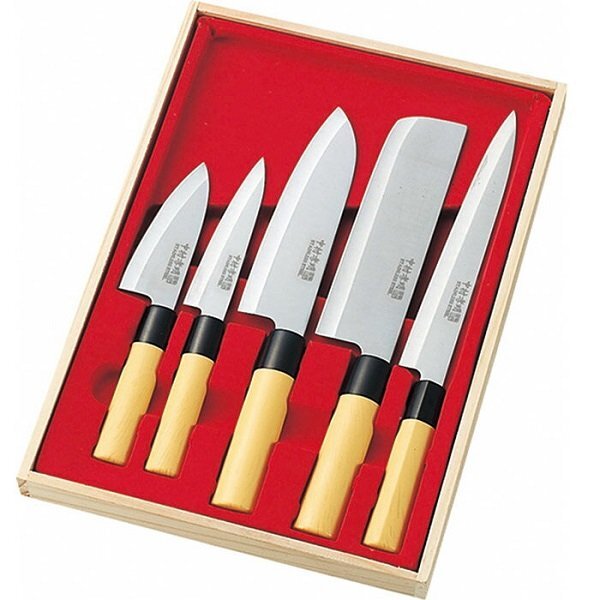 【vaps_3】中村孝明 和包丁5本セット 菜切包丁 万能包丁 ペティナイフ 刺身包丁 小出刃包丁 NKL-01 送込拍卖