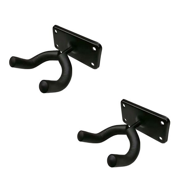 【vaps_7】壁に固定 ギターハンガー2個セット《ブラック》壁掛け ギター掛け ギタースタンド ギターホルダー ギターフック 送込拍卖