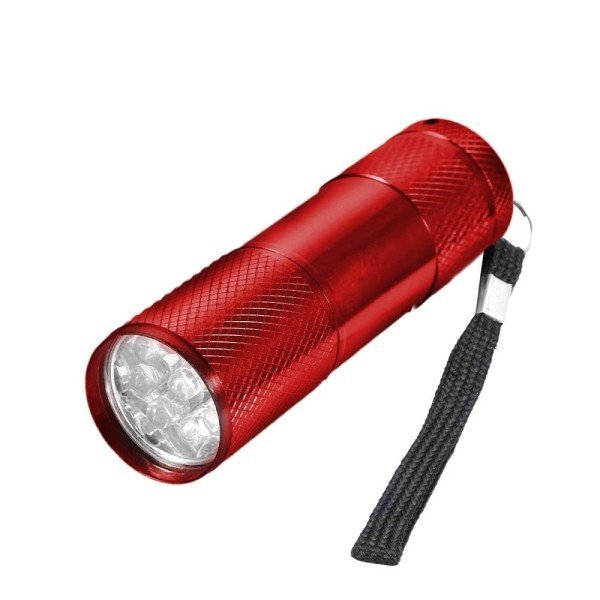 【vaps_3】汚れ発見機 《レッド》 UV 紫外線ライト LED ブラックライト 9灯 汚れ 釣り チェック 偽造防止 送込拍卖