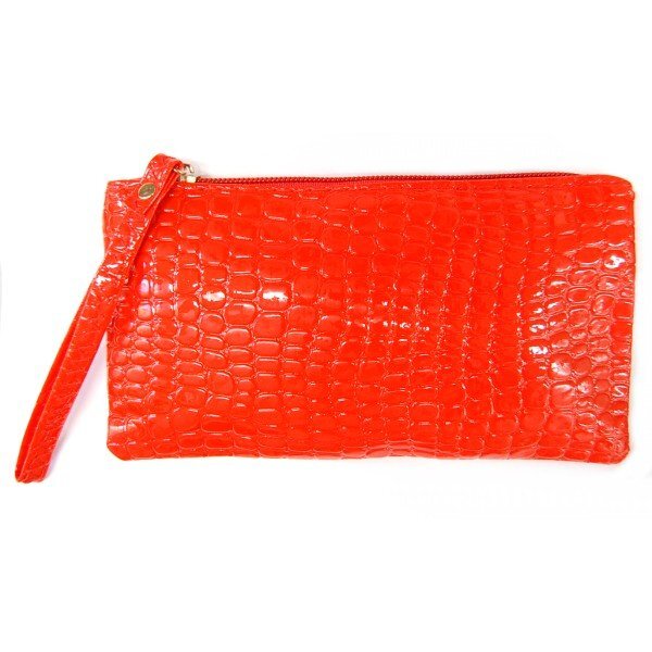 【vaps_7】クロコダイル柄 レディース 財布 レッド ワニ柄 ハンドバッグ 小銭入れ コインケース スマホケース 送込拍卖
