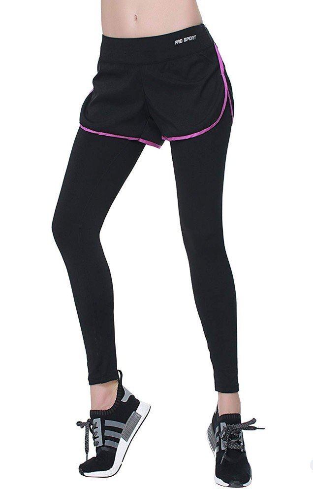 【vaps_3】一体型 スポーツレギンス 《パープル》 《S》 ヨガウェア ロングタイツ トレーニング タイツ フィットネス ランニング 送込拍卖