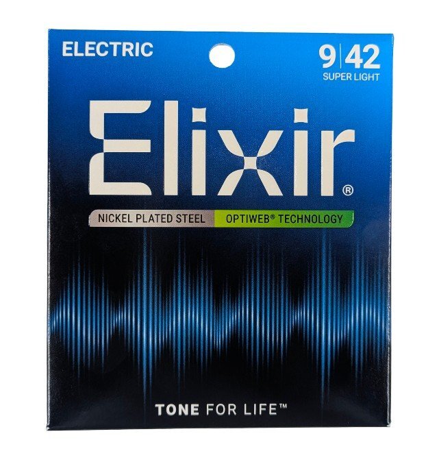 【vaps_7】Elixir エリクサ- エレキギタ-弦 OPTIWEB Super Light .009-.042 #19002 送込拍卖