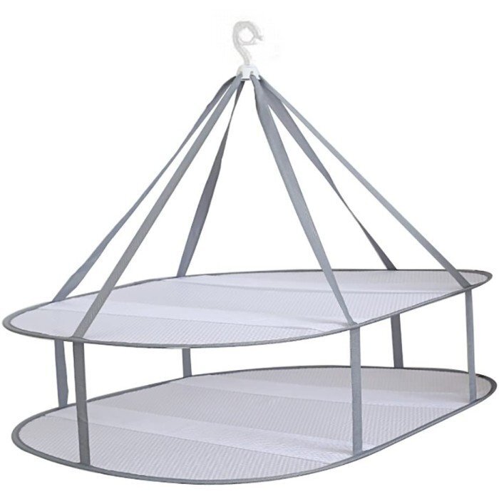 【vaps_7】物干しネット 《長方形 2段》 折りたたみ 平干しネット ランドリーネット 型崩れ防止 通気 ニット セーター ぬいぐるみ 送込拍卖