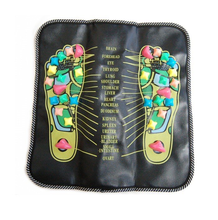 【VAPS_1】足裏健康マッサージマット 角型 35×35cm 足つぼ 足ツボ マット コンパクトサイズ 送込拍卖