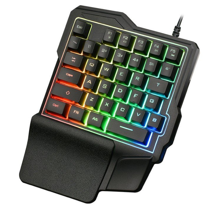 【vaps_4】LED発光 左手用ゲーミングキーボード バックライト FPS TPS 送込拍卖