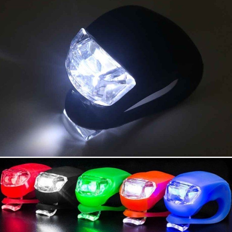 【vaps_2】シリコン 自転車ライト 《ブラック》 小型ライト 自転車用ライト ミニ シンプル 防水 ハンドル LEDライト 懐中電灯 送込拍卖