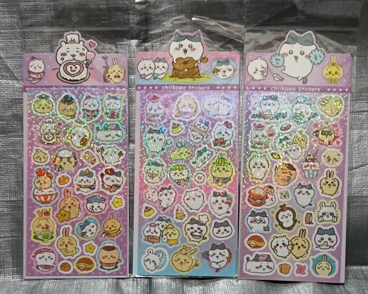 ○新品 ちいかわ キラキラ シール うさぎ ハチワレ シート3セット①拍卖