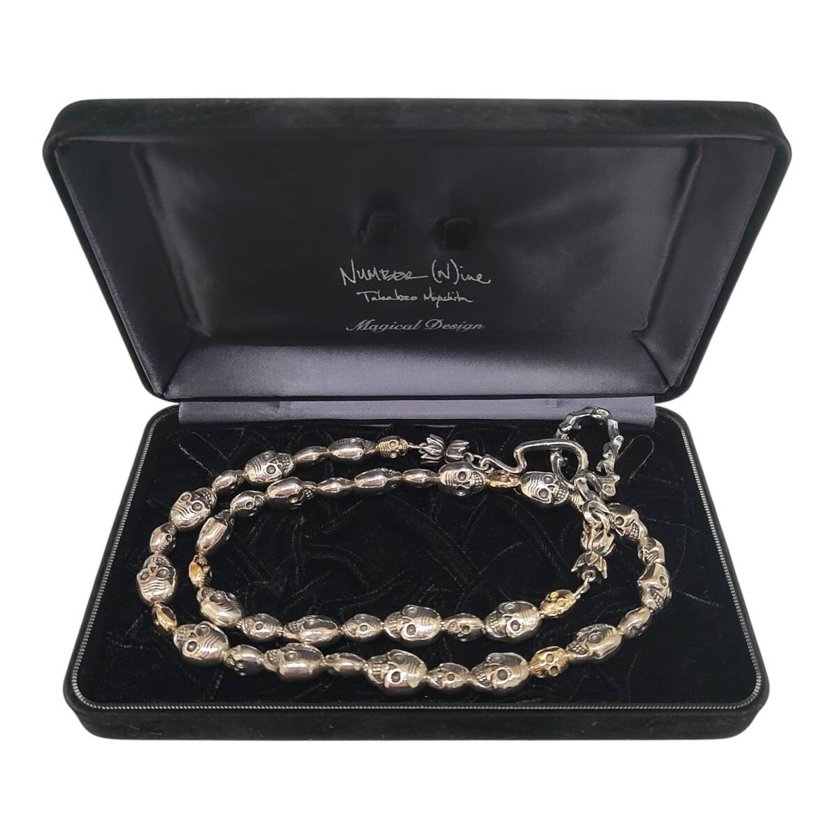 NUMBER (N)INE ナンバーナイン x MAGICAL DESIGN マジカルデザイン スマイル スカル ウォレット チェーン K10 x シルバー950 F拍卖