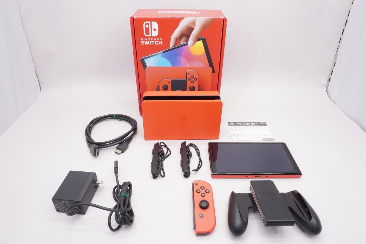 Nintendo Switch 有機ELモデル マリオレッド HEG-S-RAAAA ■ニンテンドー★Joshin2627(ジャンク)【1円開始・送料無料】拍卖