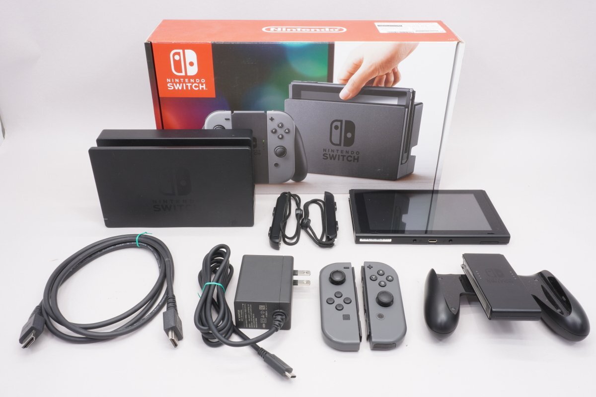 【中古】Nintendo Switch 本体【Joy-Con(L)/(R)グレー】 ■ニンテンドー★Joshin8544(ジャンク)【1円開始・送料無料】拍卖