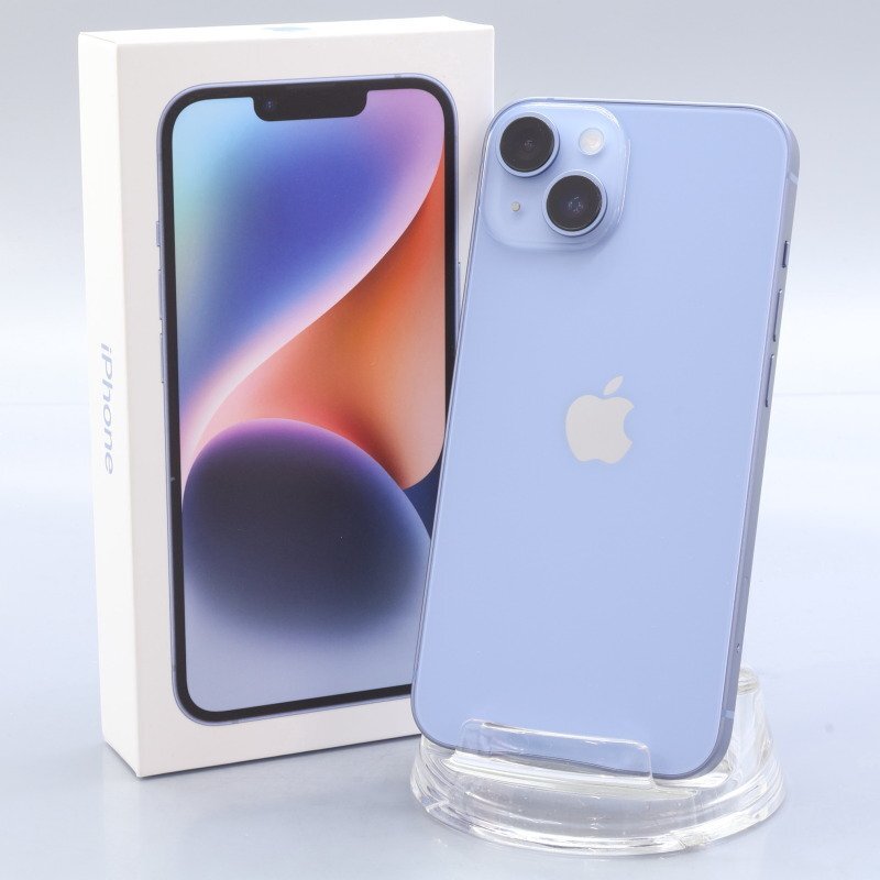 Apple iPhone14 128GB Blue A2881 3L237J/A バッテリ100% ■SIMフリー★Joshin3421【1円開始・送料無料】拍卖