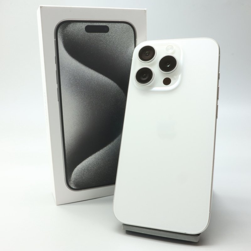 Apple iPhone15 Pro 512GB ホワイトチタニウム MTUJ3J/A バッテリ90% ■SIMフリー★Joshin0075【1円開始・送料無料】拍卖